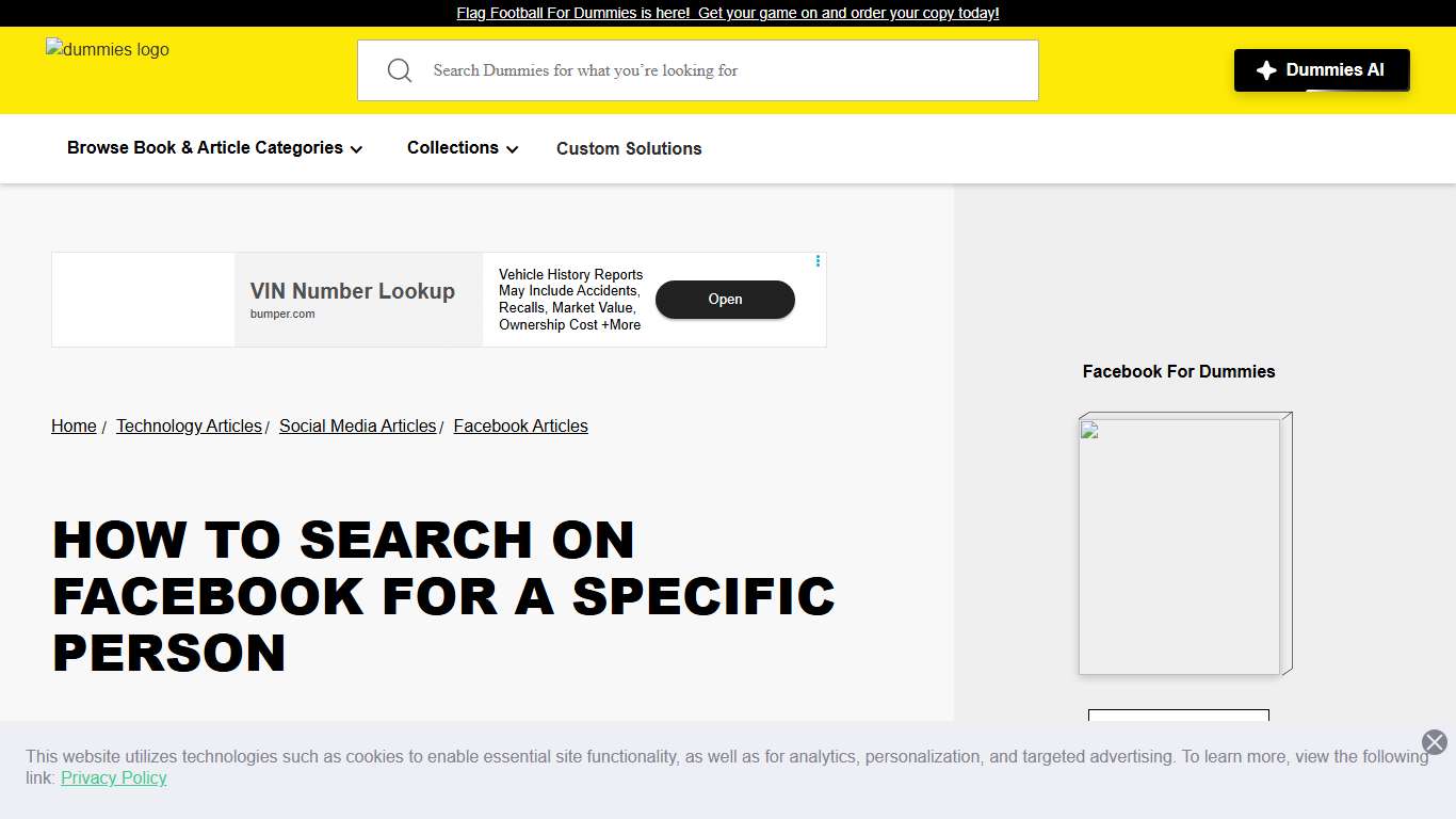 How to Search on Facebook for a Specific Person | dummies